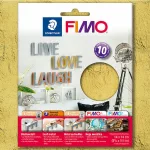 Fimo Metállap 14x14 cm 10 Darab Arany