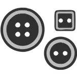 CreArt 3D Sziluett Formalyukasztó 38 mm Gomb Minta