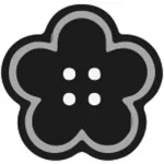 CreArt Sziluett Dombor Formalyukasztó 25x31 mm Virág Formájú Gomb Minta