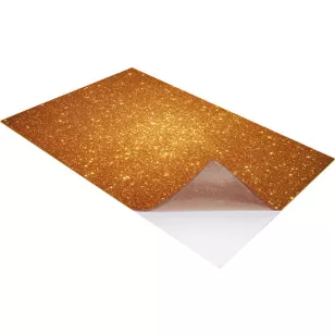   CreArt Öntapadós Dekorgumi Lap kb. 21x30 cm Csillámos Arany