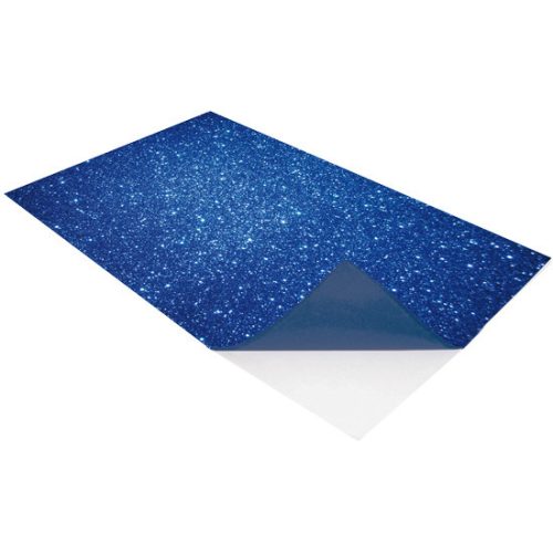CreArt Öntapadós Dekorgumi Lap kb. 21x30 cm Csillámos Kék