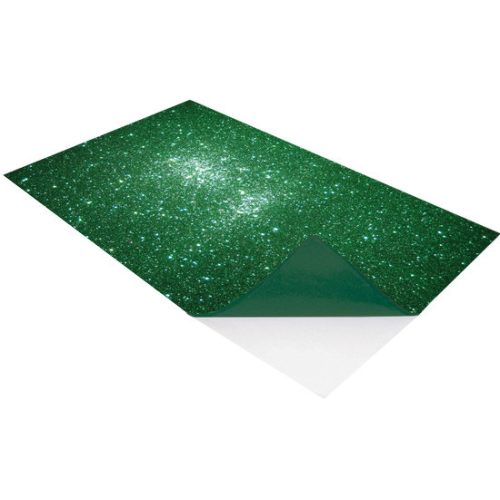 CreArt Öntapadós Dekorgumi Lap kb. 21x30 cm Csillámos Zöld