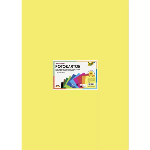Folia Dekorkarton 50 x 70 cm 300 gramm 10 Ív 10 Szín/Csomag