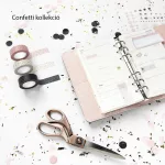 Filofax Gyűrűs Kalendárium Confetti Personal Fekete