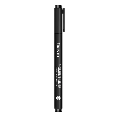 Aristo Pigment Liner Tűfilc 0,05 mm Rozsdamentes Acél Heggyel Vízálló Fekete Tintával