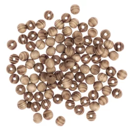 DP Craft Fűzőgyöngy Fa 1 cm Kerek 100 darab/csomag