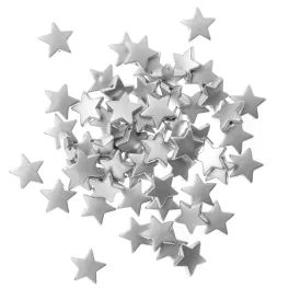   DP Craft Fűzőgyöngy Műanyag 1,5 cm Ezüst Csillagok 60 darab/csomag