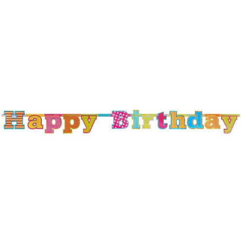 Girland 16x166 cm Happy Birthday