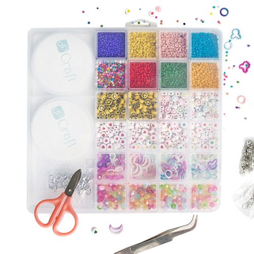 DP Craft Ékszerkészítő Alapkészlet 24 Vegyes Formájú Gyönggyel 5 Darab Kiegészítővel