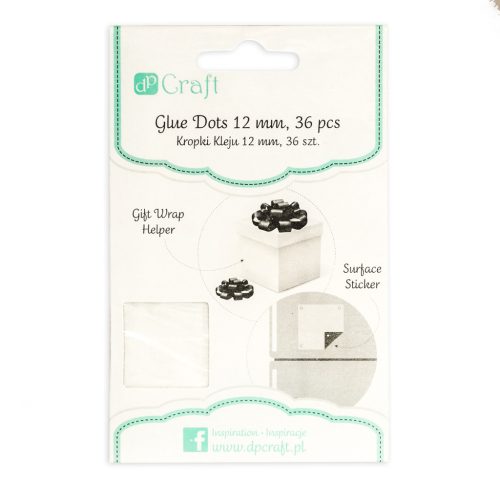 DP Craft Ragasztó Pont 12 mm Átlátszó 36 Darab/Csomag
