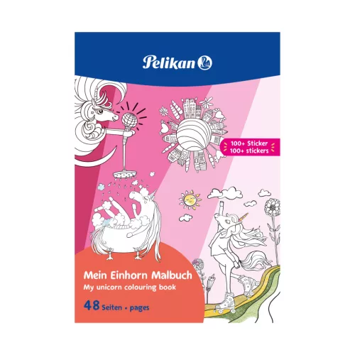 Pelikan Kifestőkönyv A4/48 oldal; matricával; Unikornis