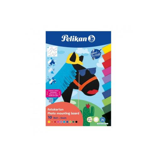 Pelikan Fotókarton 23x33 cm 10 ív Vegyes Színek