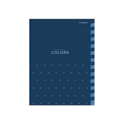 Top2000 Beíró A/5 96 Lapos Négyzetrácsos Regiszteres Kék