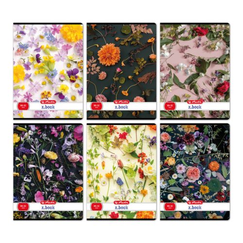Herlitz Füzet A/4 32 Lapos Sima Flower Vegyes Minta