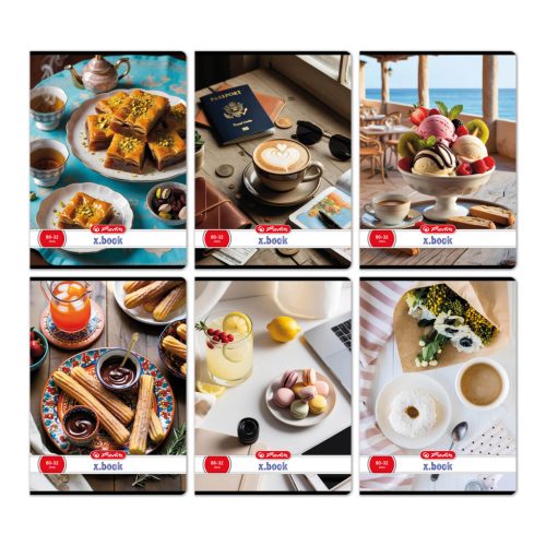 Herlitz Füzet A/4 32 Lapos Sima Taste The Globe Vegyes Minta