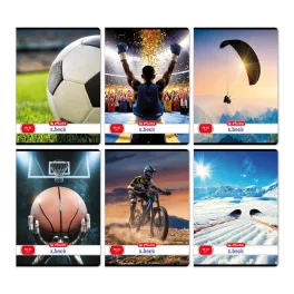 Herlitz Füzet A/4 32 Lapos Sima Sport Vegyes Minta