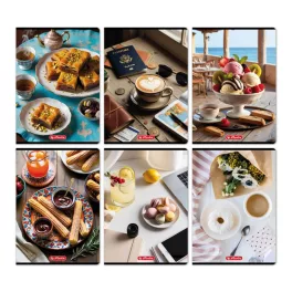   Herlitz Füzet A/4 32 Lapos Négyzetrácsos Taste The Globe Vegyes Minták