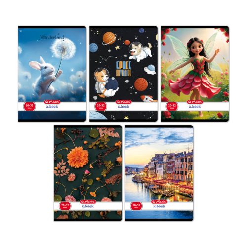 Herlitz Füzet A/5 32 Lapos Sima Mix Vegyes Minta