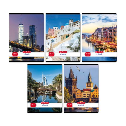 Herlitz Füzet A/5 32 Lapos Sima City Vegyes Minta