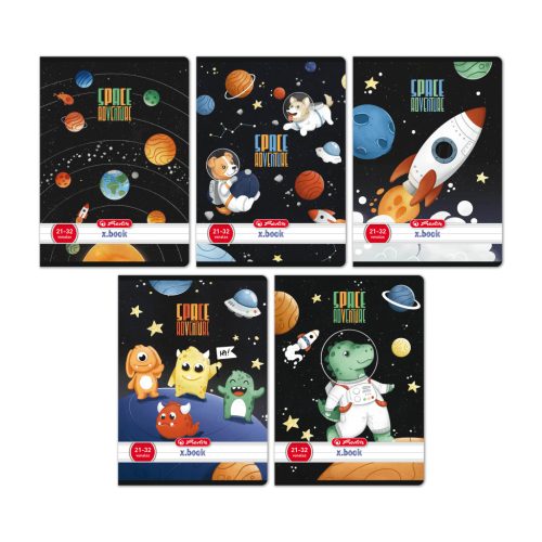 Herlitz Füzet A/5 32 Lapos Vonalas Space Adventure Vegyes Minta