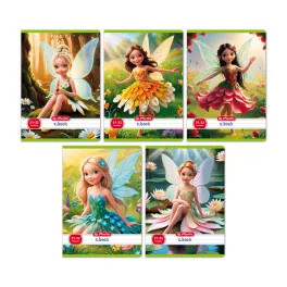   Herlitz Füzet A/5 32 Lapos Vonalas Flower Fairy Vegyes Minta