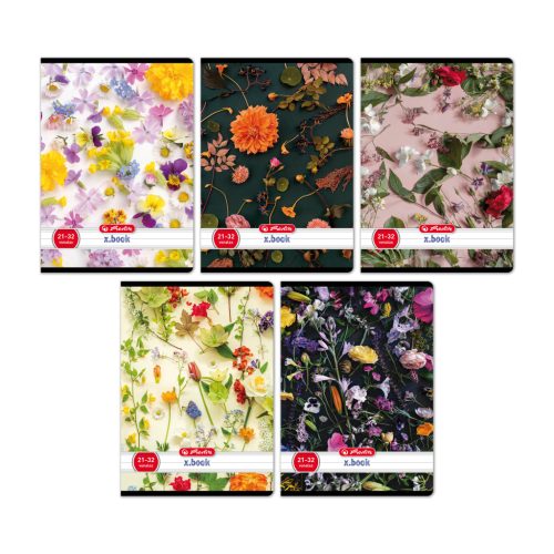 Herlitz Füzet A/5 32 Lapos Vonalas Flower Vegyes Minta