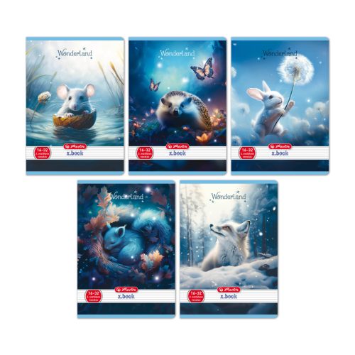 Herlitz Füzet A/5 32 Lapos II. Osztályos Vonalas Wonderland Vegyes Minta
