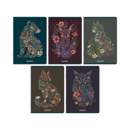   Herlitz Füzet A5/60 Lap Kockás Soft Touch Fóliával Earth Vegyes Minták