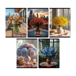   Herlitz Füzet A/5 32 Lapos Négyzetrácsos Flower Vegyes Minták
