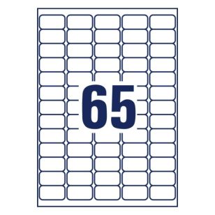   Univerzális Etikett 38,1x21,2 mm 65 címke/lap 100 ív/csomag