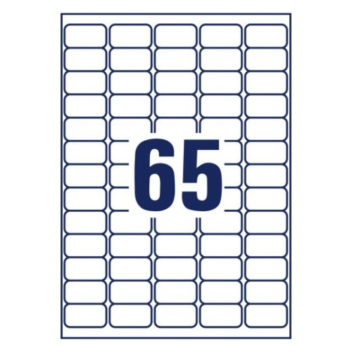 Univerzális Etikett 38,1x21,2 mm 65 címke/lap 100 ív/csomag