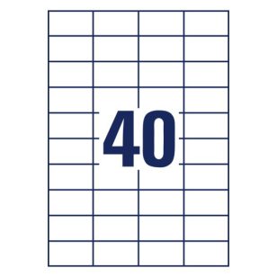   Univerzális Etikett 52,5x29,7 mm 40 címke/lap 100 ív/csomag