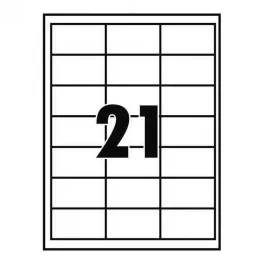  Univerzális Etikett 63,5x38,1 mm 21 címke/lap 100 ív/csomag