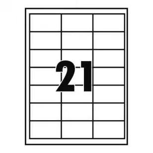   Univerzális Etikett 63,5x38,1 mm 21 címke/lap 100 ív/csomag