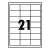 Univerzális Etikett 63,5x38,1 mm 21 címke/lap 100 ív/csomag
