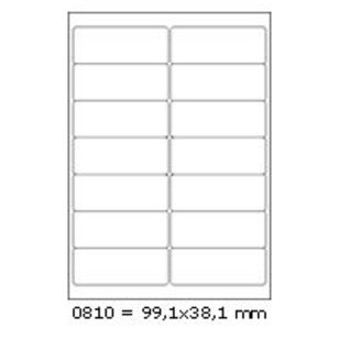   Univerzális Etikett 99,1x38,1 mm 14 címke/lap 100 ív/csomag