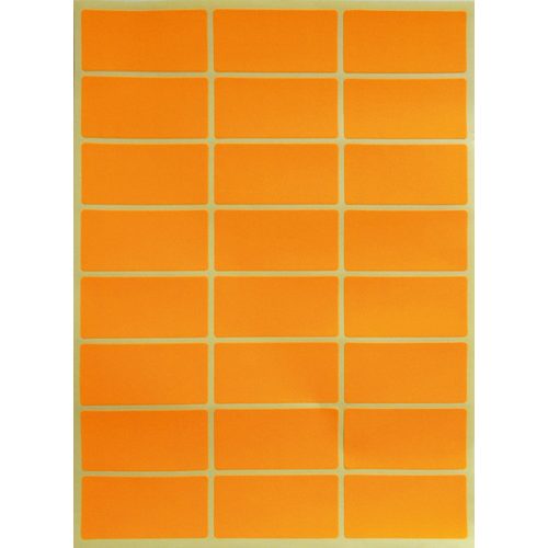OfficeArt Etikett 48x24 mm Neon Narancs 24 Darab/ív 10 ív/Csomag