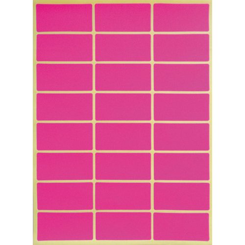 OfficeArt Etikett 48x24 mm Neon Pink 24 Darab/ív 10 ív/Csomag