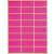 OfficeArt Etikett 48x24 mm Neon Pink 24 Darab/ív 10 ív/Csomag