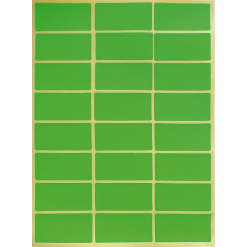 OfficeArt Etikett 48x24 mm Neon Zöld 24 Darab/ív 10 ív/Csomag