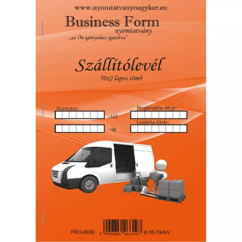 B. 10-70 szállitólevél 50x2 A/5