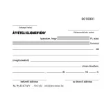 B. 13-67/V átvételi elismervény A/6 50x3 lapos