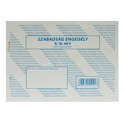 B. 18-49/V szabadságengedély A/6 50x2