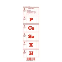 B. 19-2/A/5 ebédjegy/ötnapos/piros