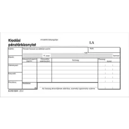 B. 318-103/V. kiadási pénztár bizonylat 25x2 Lapos