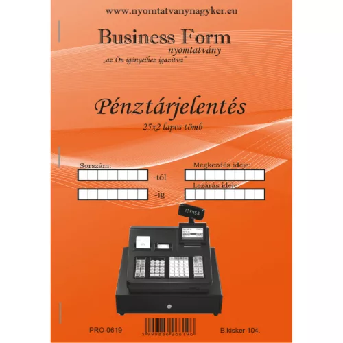 B. kisker 104 napi pénztárjel. A/5 25x2