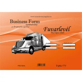 Dgj. 17/V. fuvarlevél A/4 fekvő 50x3
