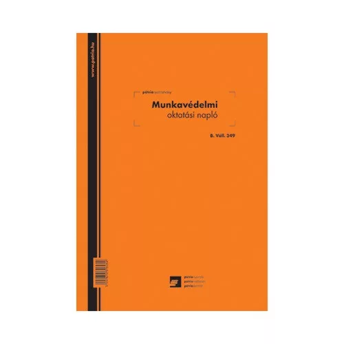 Munkavédelmi Oktatási Napló PR. A/4 24 Lapos Álló K0656