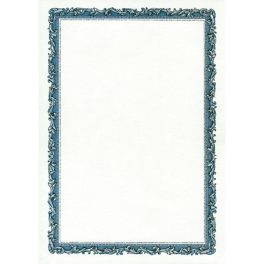   Papírgaléria Oklevél A/4 190gr Arabeszk Kék-Ezüst 20 darab/csomag