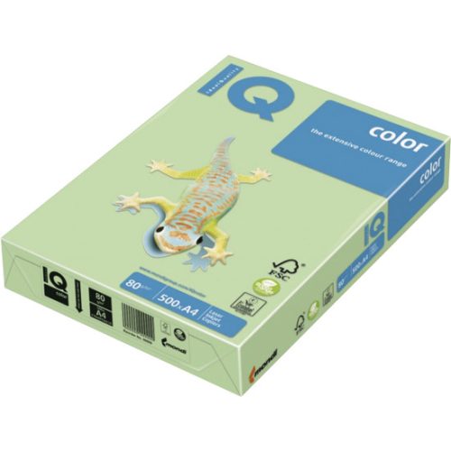 IQ Color Színes Fénymásolópapír A/4 Pasztell Zöld 80 gramm 500 lap/Csomag